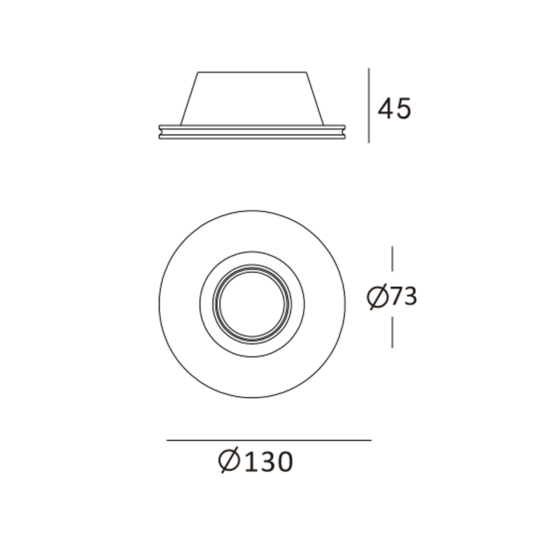 Trimless Gypsum Downlight MC-9130